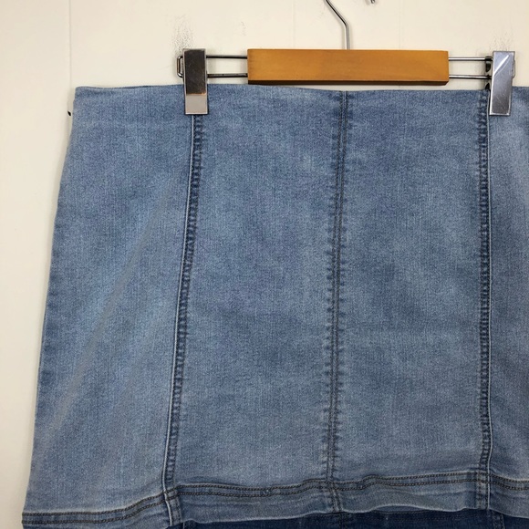Wild Fable Seamed Denim Mini Skirt Sz 18 - Picture 4 of 9